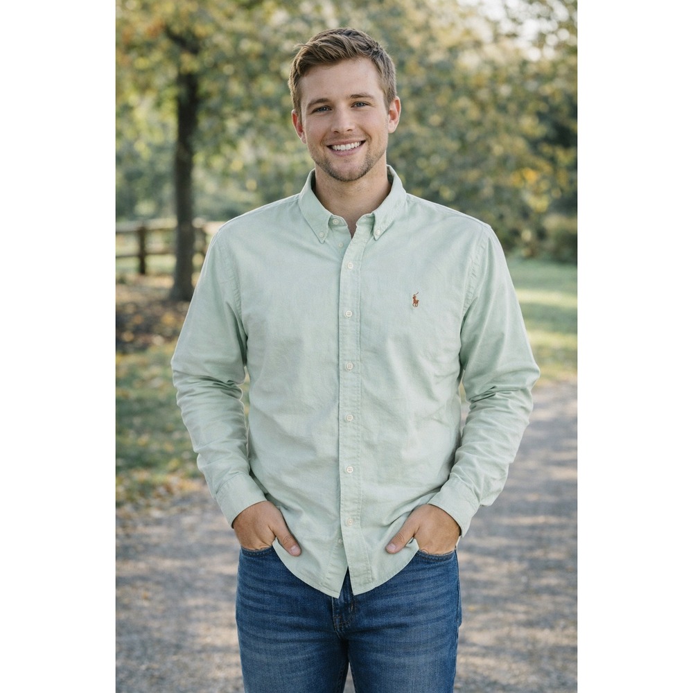 Ralph Lauren Oxford Shirt Mens 4XLT Mint Green Good Classic Fit Long Sleeve